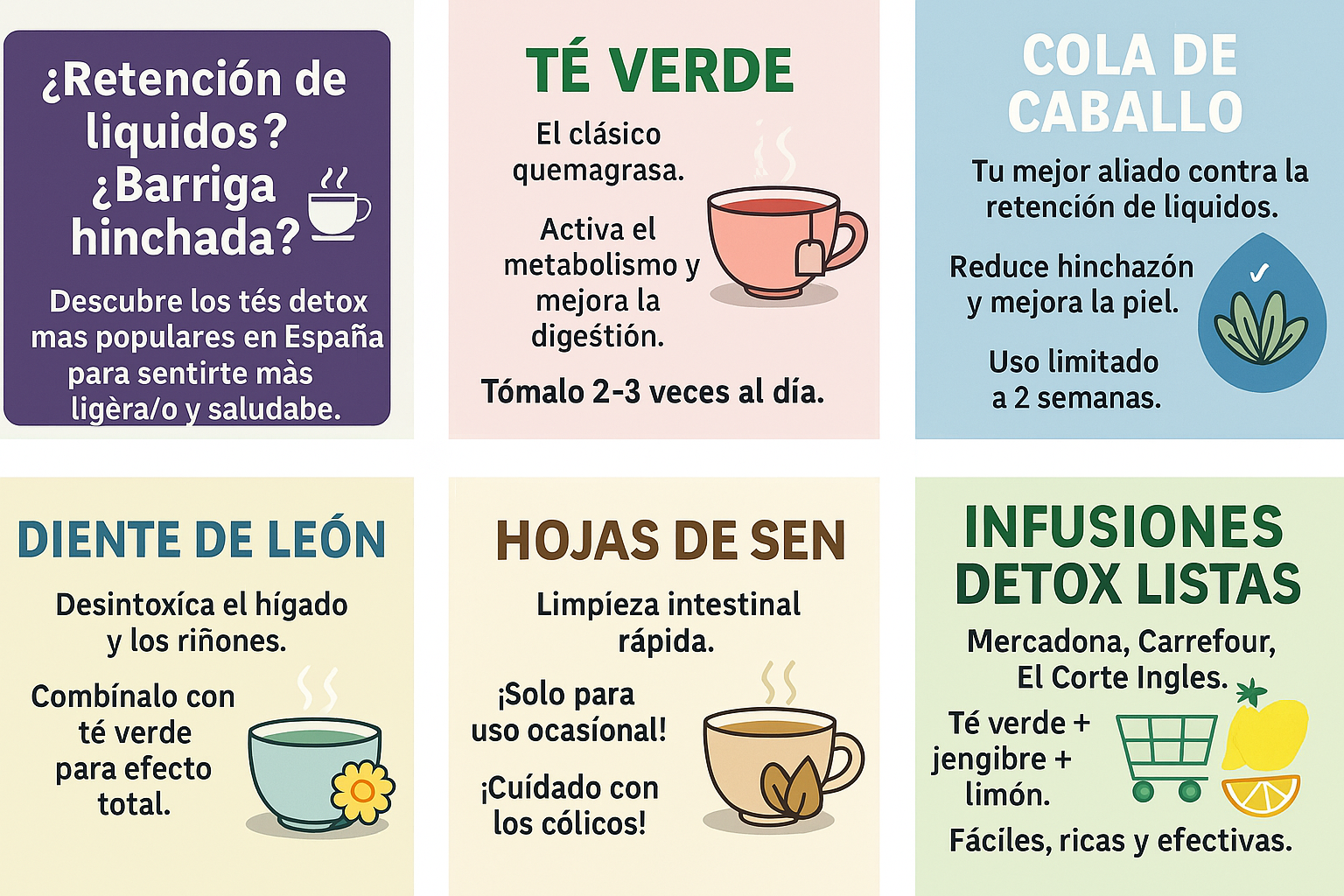 ¡Adiós hinchazón! Los mejores tés detox para eliminar líquidos y adelgazar de forma natural